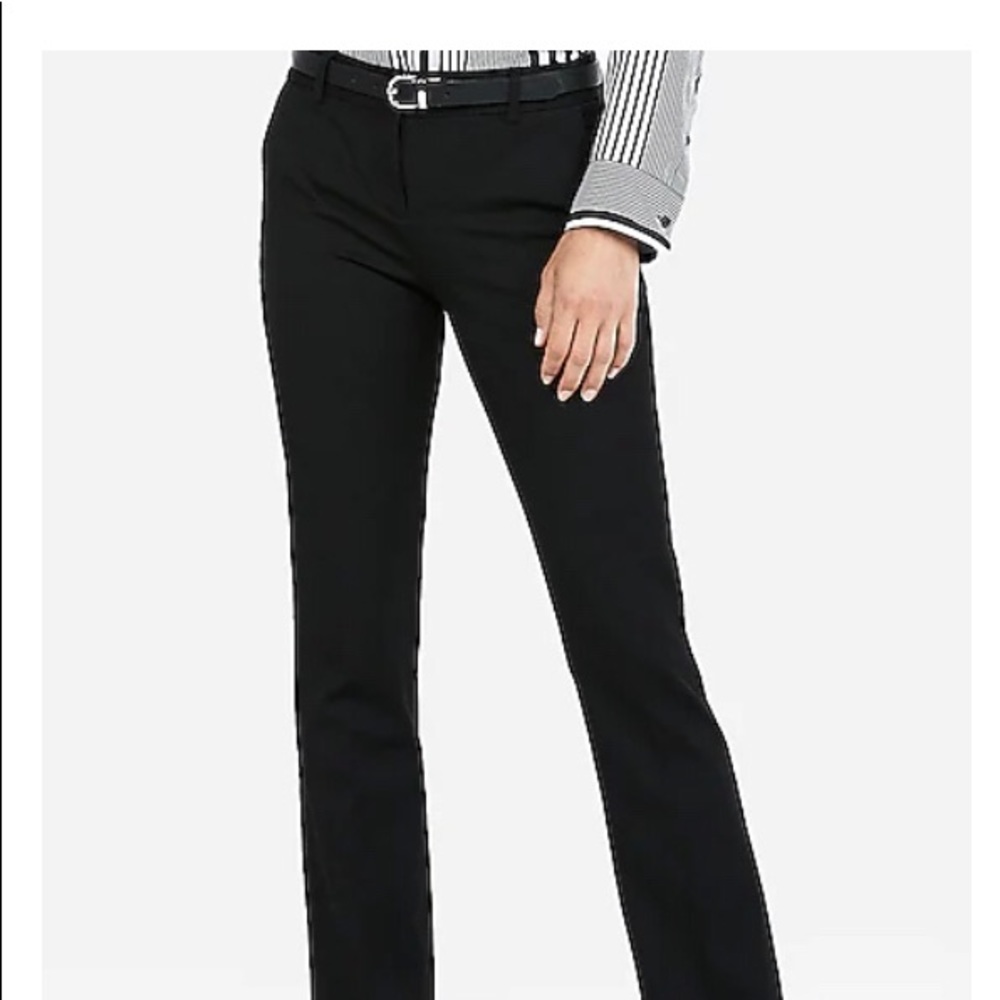 Black barely boot trousers with slit ankles NWT